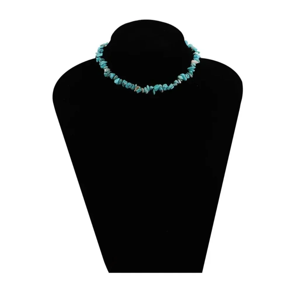 Western Southwestern Turquoise Beaded Boho Choker Necklace NEW - Picture 5 of 7